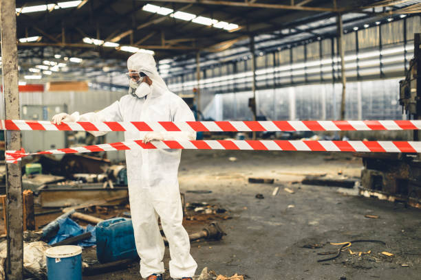 Professional Sewage Cleanup technician working in Sunnyvale, TX